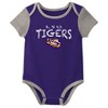 NCAA LSU Tigers Infant Boys' 3pk Bodysuit - 4 of 4