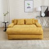 72.44" Chenille 2-Seater Lazy Sofa with Deep Seat, 5 Back Pillows and Foam Filling, Comfy Couch for Living Room, Club, or Family Room - 2 of 4