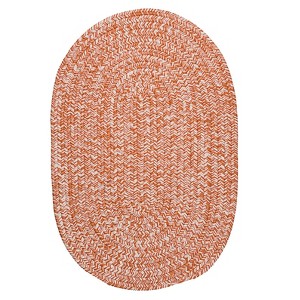 Colonial Mills Howell Tweed Braided Rug, Orange 20"x30", Oval Shape - 1 of 3