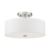 Livex Lighting Meridian 2 - Light Semi-Flush Mount in  Brushed Nickel - 2 of 4