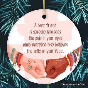 A Best Friend Sees You Quote Ornament, Christmas Gift and Appreciation for BFF| OrnamentallyYou - 1 of 4