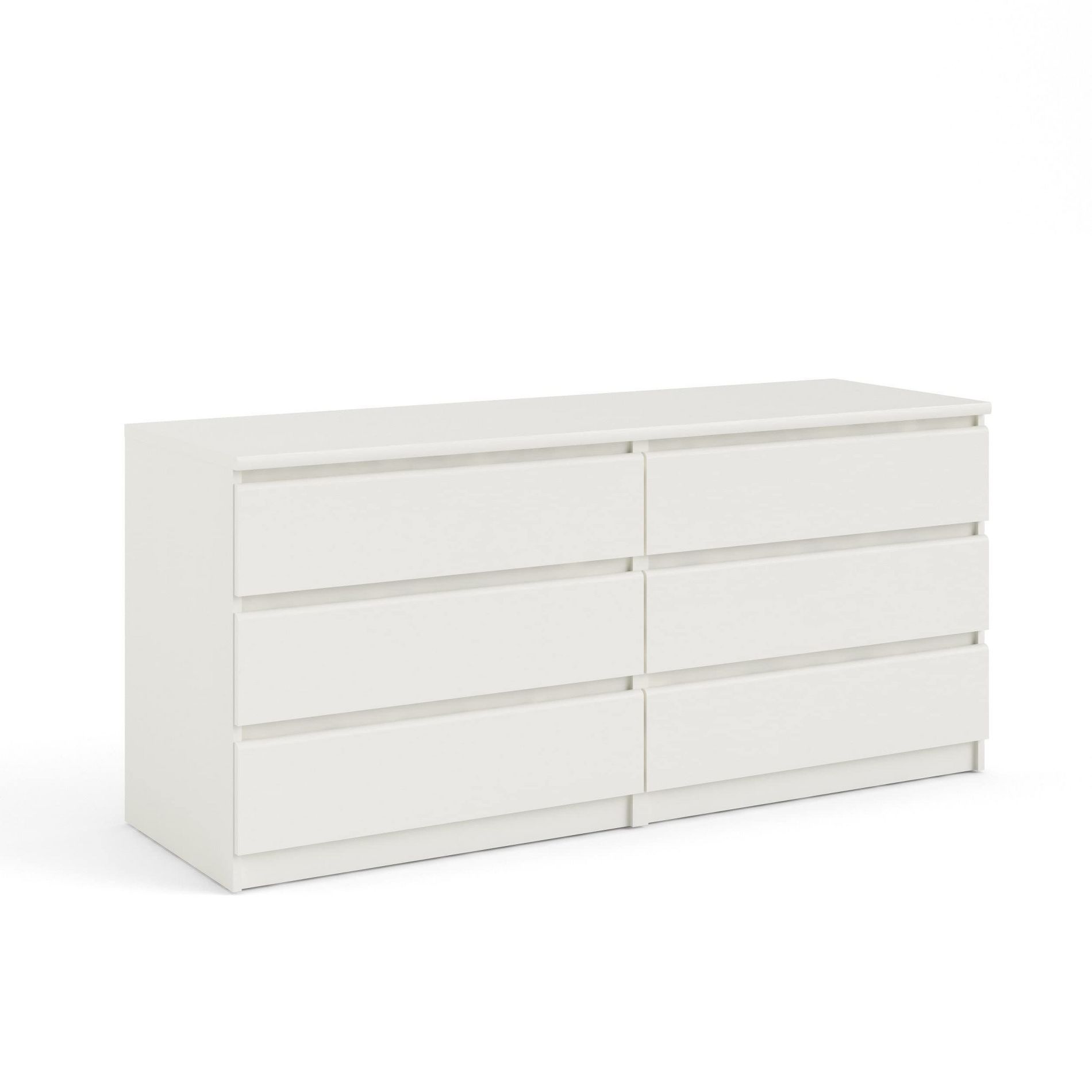 NicBex 6 Drawer Double Dresser for Bedroom,Modern Freestanding Dresser,Storage Dressers  for Bedroom, Living Room, Hallway,White