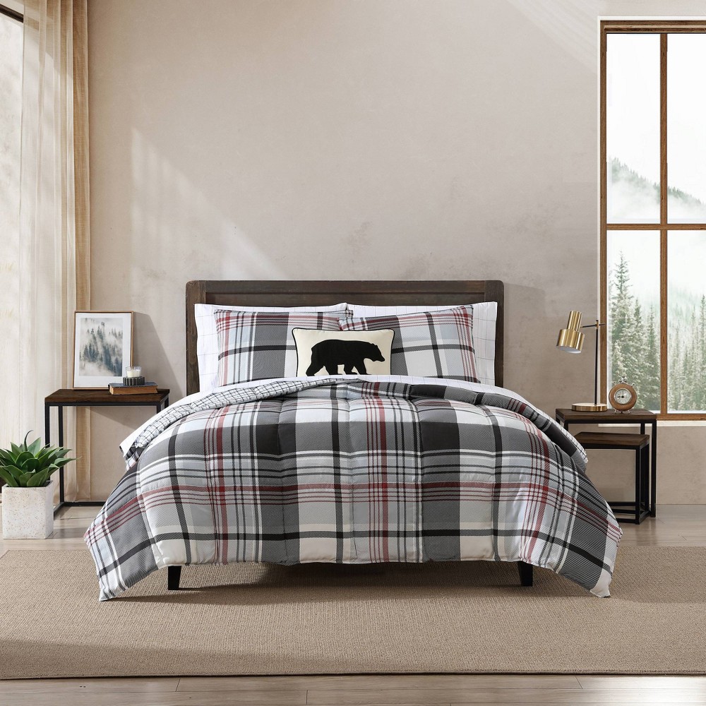 Photos - Bed Linen Eddie Bauer 2pc Twin Normandy Plaid Comforter Set Black 