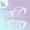 Impresa 2 Pack Stylish Safety Glasses Goggles Scratch Resistant Blue Light Glasses for Women, Blue - 2 of 4