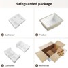 Hrinhom 15.6"W Rectangle Undermount Bathroom Sink Under Counter,Modern Porcelain Basin Sink Without Faucet - 2 of 4