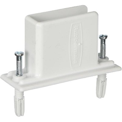 White Steel Fast Set Wall/End Bracket with Drive Pin