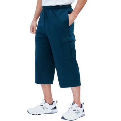 Kingsize Men's Big & Tall Fleece Judo Shorts - Tall - 4xl, Navy Blue ...
