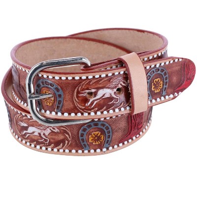 CTM Boys Cowboy Print Embossed Belt - image 3