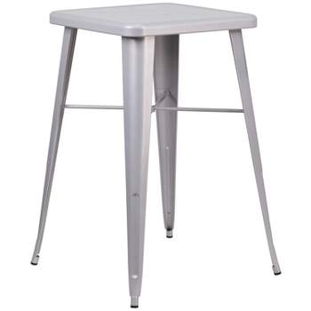 Flash Furniture Commercial Grade 23.75" Square Metal Indoor-Outdoor Bar Height Table