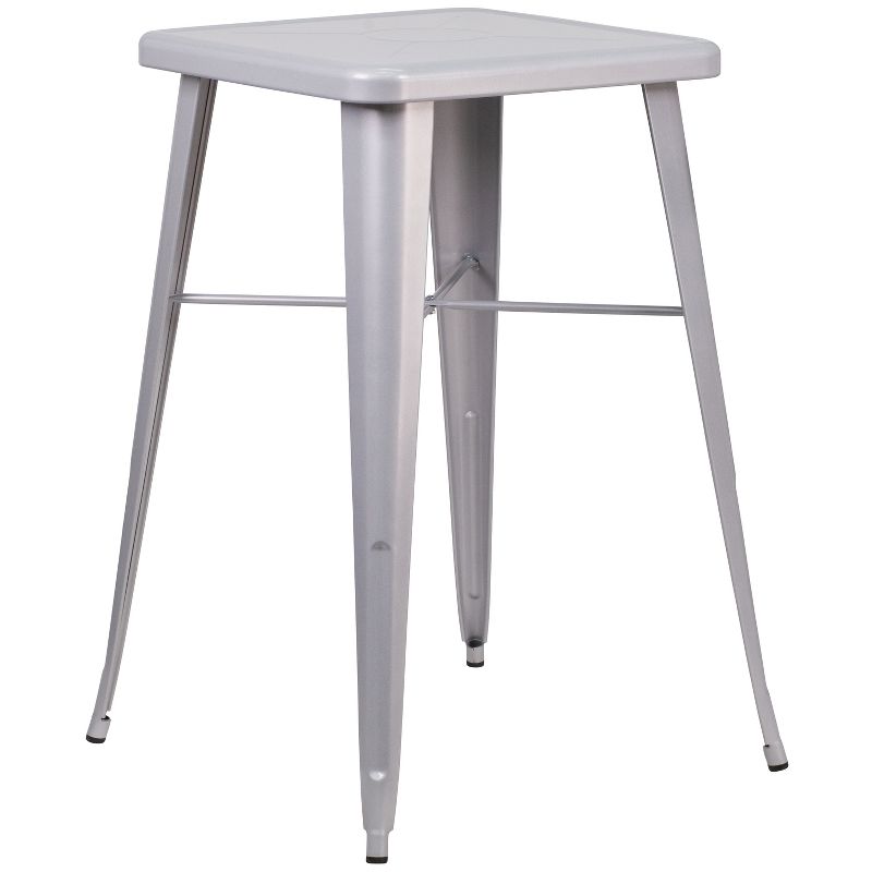 Flash Furniture Commercial Grade 23.75" Square Metal Indoor-Outdoor Bar Height Table, 1 of 2