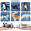 14-Piece Arctic Animal Figures Set, Mini Plastic Polar Animals Figurines Including Fox, Wolf, Reindeer & Penguins - 2 of 4