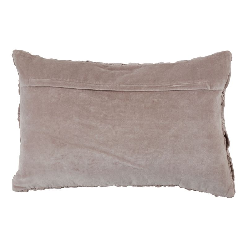 Saro Lifestyle Poly-Filled Smocked Velvet Design Throw Pillow, 2 of 4