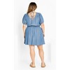 Women's Plus Size Emma Dress - mid wash | CITY CHIC - 2 of 4