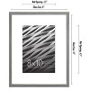 Americanflat Thin Picture Frame in Grey with Shatter Resistant Glass Horizontal and Vertical Formats for Wall and Tabletop - 8" x 10" - 2 of 4