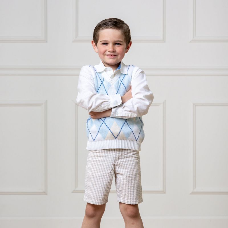 Hope & Henry Boys' Linen Classic Button Down Shirt, Kids, 4 of 8