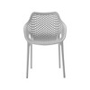 Meridian Furniture,Mykonos Outdoor Patio Dining Chair, Set of 4 - 4 of 4
