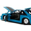 1989 Ford Mustang GT Blue with Black Hood Stripes "Fast & Furious" Series 1/24 Diecast Model Car by Jada - 3 of 4