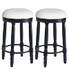 Black Bar Stools Set of 2, 26" Counter Height, 360° Swivel Wooden Bar Stools - 4 of 4
