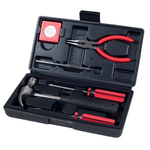 Fleming Supply Hand Tool Set for Home, Office or Car With Carrying Case - Black, 6 Pieces - 1 of 4