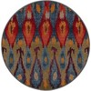Unique Loom    Outdoor Modern Ikat Area Rug - 2 of 4