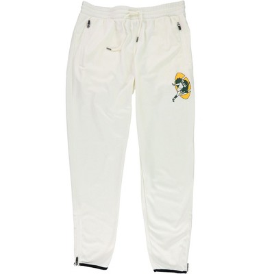 STARTER Mens Green Bay Packers Athletic Track Pants, Off-White, Large