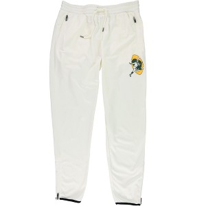 STARTER Mens Green Bay Packers Athletic Track Pants, Off-White, Large - 1 of 2