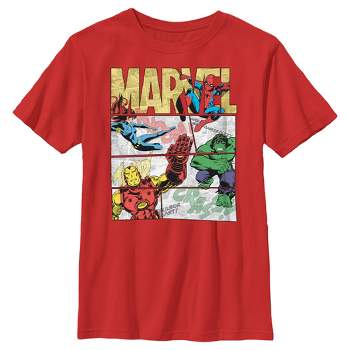 Boy's Marvel Heroic Comic Strip T-Shirt
