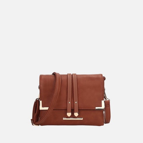 Сумки MKF Collection Crossbody Bag for Women – Essie Vegan Leather Shoulder Purse, Lightweight Hands-Free Messenger Bag – MKF Collection by Mia K – Cognac Valeska