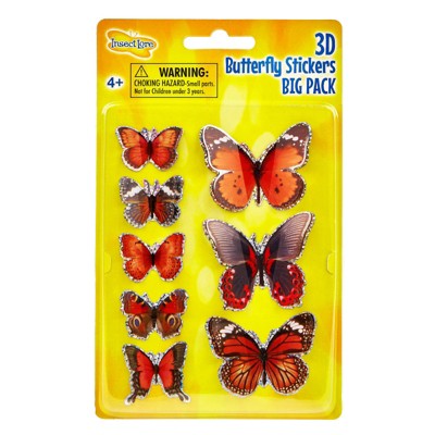 Insect Lore 3D Butterfly Stickers BIG PACK (Pack of 6)