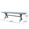 Coolbibila-Aluminum Dining Bench, Outdoor Bench, Bench With Rust-Resistant Material And X-Shaped Legs - 4 of 4