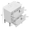 Grungis Bathroom Vanity with Ceramic Sink and Full-Extension Drawers,Freestanding Cabinet with Soft Close Drawer Slides - 4 of 4