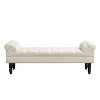 Okak Modern Diamond Button-Tufted Ottoman Bench with Rolled Arms,Upholstered Ottoman Stool for Bedroom,Entryway - 2 of 4