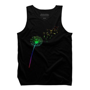 Adult Design By Humans Pride Dandelion Rainbow Flower Wish By Tank Top - 1 of 2