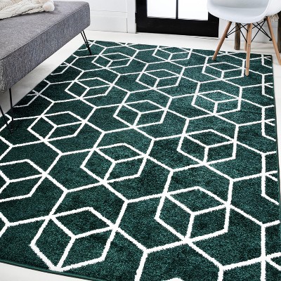 Tumbling Blocks Modern Geometric Area Rug - JONATHAN Y