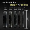 2 Inch Bumper Weight Plate Set, Rubber Coated Weight Plate for Home Gym, Steel Barbell Weight Plate with Stainless Steel Insert, 100 lbs set - 2 of 4