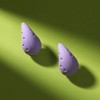SOHI Women's Lavender The Small Dented Teardrop Stud Earrings - 2 of 4