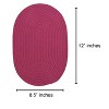 Home Mart Goods Pink Extra Thick Woven Trivet Oval Placemats Natural Cotton Hot Potholder Mat Heat Resistant - 12"x8.5"(Pack of 4) - 2 of 4
