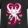 Girls' - Instant Message - Axolotl Heart Fins Fitted Short Sleeve Graphic T-Shirt - 2 of 4