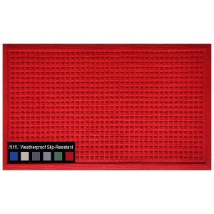 A1HC Durable Multi Purpose Polypropylene Rubber Doormat for Indoor Outdoor Front Door Mat, Waffle - 1 of 4