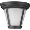 Progress Lighting Westport 1-Light Flush Mount Ceiling Light in Textured Black Aluminum with Clear Seeded Glass Shade - 2 of 2