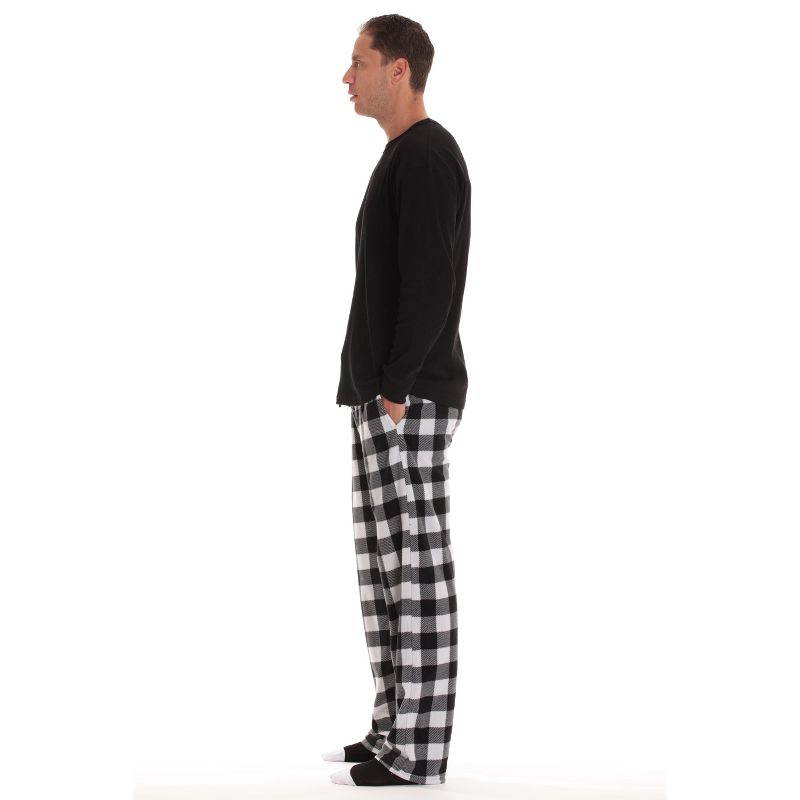 #followme Mens Pajama Pants Set with Matching Novelty Socks with Sayings - 3 Pc Mens Fall PJ Set, 2 of 5