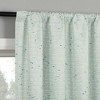 40"x63" Sun Zero Sylo Contrast Slub Magnetic Closure 100% Blackout Rod Pocket Curtain Panel Mint - 3 of 4