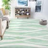 Faux Wool Modern Stripe Pattern Printed Area Rug with Ultra Thin Low Pile Machine Washable Stain Resistant Pet Friendly Non Shedding Non Slip Carpet - 4 of 4