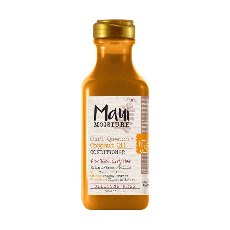 Maui Moisture Curl Quench + Coconut Oil Conditioner for Thick Curly Hair - 13 fl oz, 1 of 11