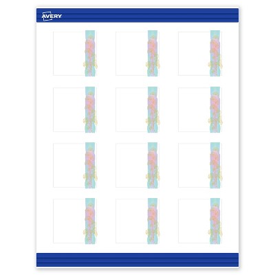 Avery Square Business Cards, Floral Design, 2" x 2", 120 Total