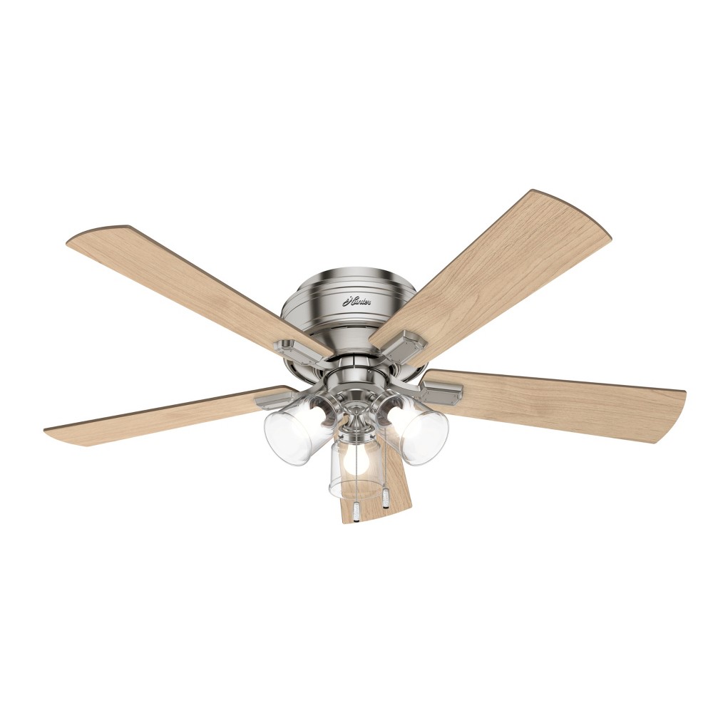 Photos - Air Conditioner 52" Crestfield Low Profile Ceiling Fan  Brushed N(Includes LED Light Bulb)