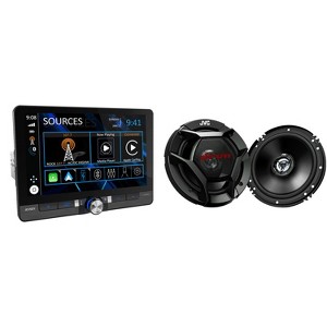 Jensen CAR813 8" Touch Screen Receiver + JVC CS-DR621 6-1/2" Speakers - 1 of 3