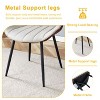 CAVINAS Modern PU Leather Dining Chair with Integrated Cushion and Metal Base, Minimalist Design Kitchen Side Chair, Set of 4 - 3 of 4