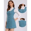 INSPIRE CHIC Women's Corduroy Button Down Scoop Neck Pockets Casual Pinafore Overall Dress - 2 of 4