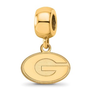 Black Bow Jewelry 14k Yellow Gold Plated Sterling Silver Georgia Bulldogs NCAA Bead Charm - 1 of 4